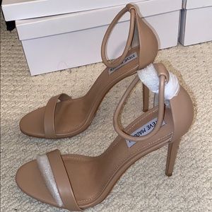 Beige Steve Madden heels worn twice briefly